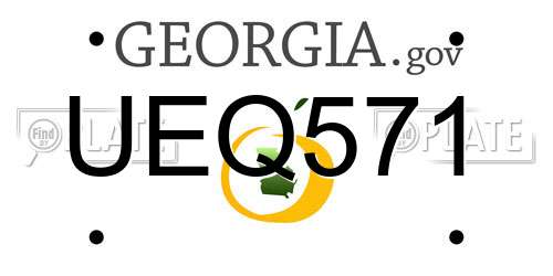 UEQ571 Georgia License Plate