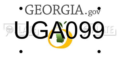 UGA099 Georgia License Plate