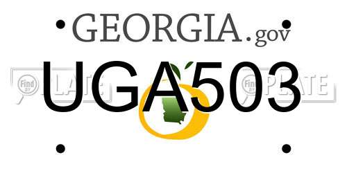 UGA503 Georgia License Plate