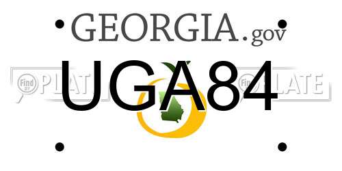 UGA84 Georgia License Plate