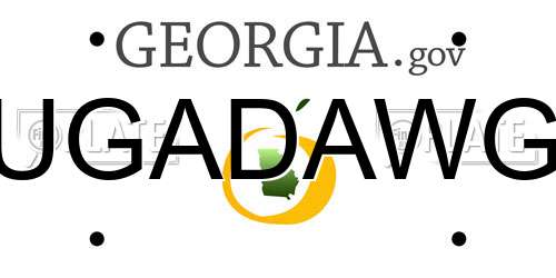 UGADAWG Georgia License Plate