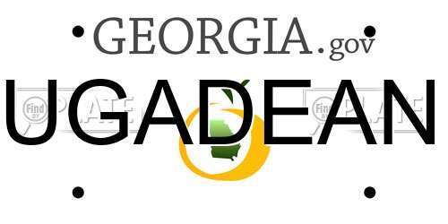 UGADEAN Georgia License Plate