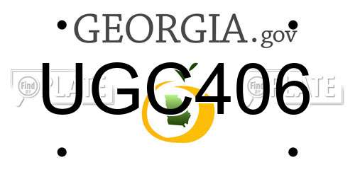 UGC406 Georgia License Plate