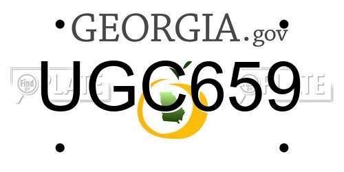 UGC659 Georgia License Plate