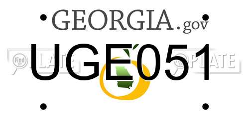 UGE051 Georgia License Plate