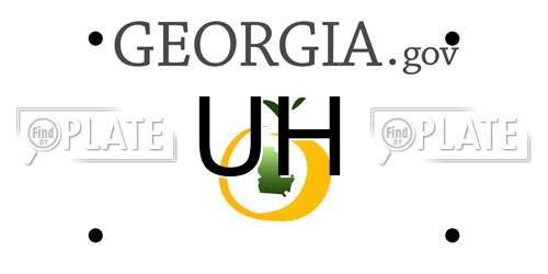 UH Georgia License Plate