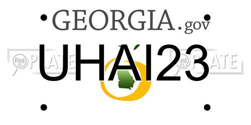 UHAI23 Georgia License Plate
