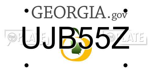 UJB55Z Georgia License Plate