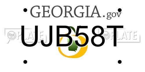 UJB58T Georgia License Plate