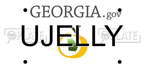 UJELLY Georgia License Plate