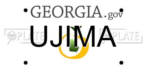 UJIMA Georgia License Plate