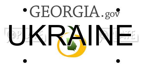 UKRAINE Georgia License Plate