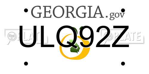 ULQ92Z Georgia License Plate