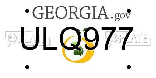 ULQ977 Georgia License Plate