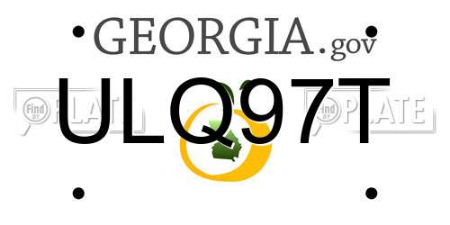 ULQ97T Georgia License Plate