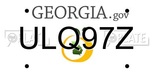ULQ97Z Georgia License Plate