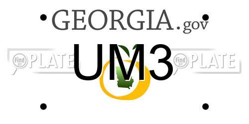 UM3 Georgia License Plate