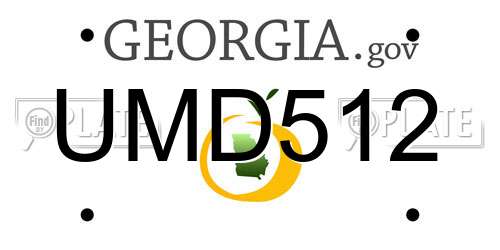 UMD512 Georgia License Plate