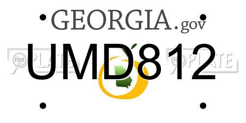 UMD812 Georgia License Plate