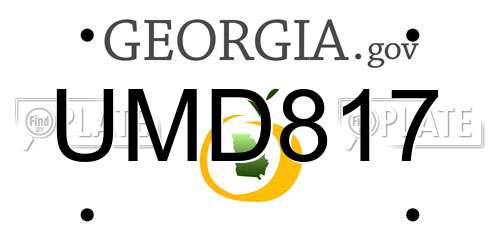 UMD817 Georgia License Plate
