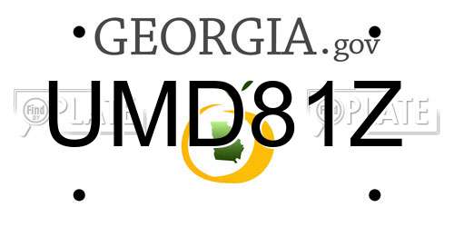 UMD81Z Georgia License Plate