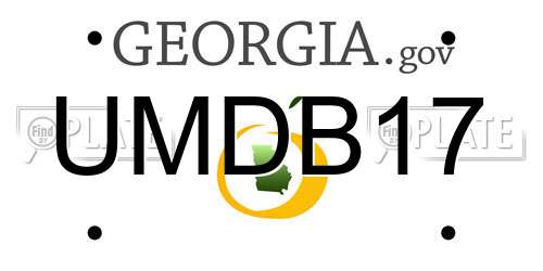 UMDB17 Georgia License Plate