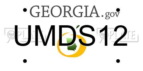 UMDS12 Georgia License Plate
