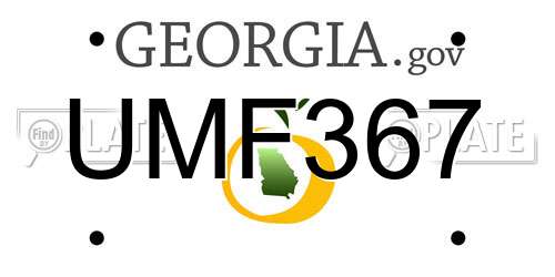 UMF367 Georgia License Plate