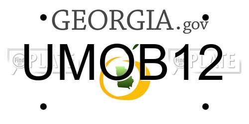 UMOB12 Georgia License Plate