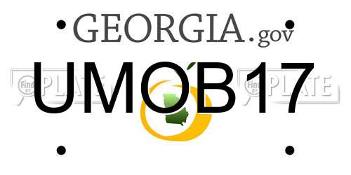 UMOB17 Georgia License Plate