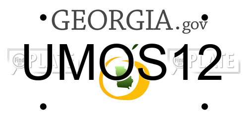 UMOS12 Georgia License Plate