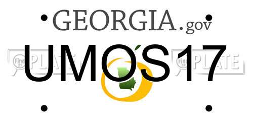 UMOS17 Georgia License Plate