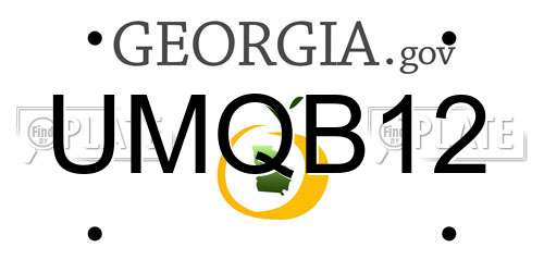 UMQB12 Georgia License Plate