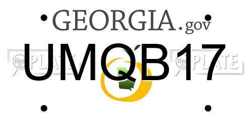 UMQB17 Georgia License Plate