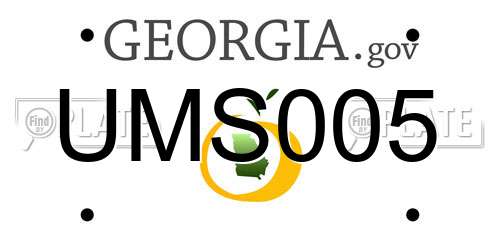 UMS005 Georgia License Plate