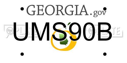 UMS90B Georgia License Plate