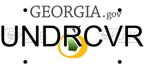 UNDRCVR Georgia License Plate