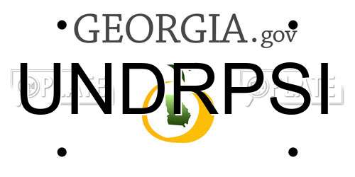 UNDRPSI Georgia License Plate