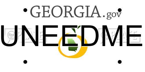 UNEEDME Georgia License Plate