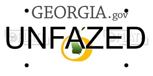 UNFAZED Georgia License Plate