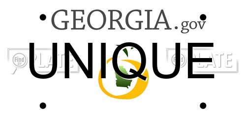 UNIQUE Georgia License Plate