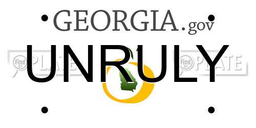 UNRULY Georgia License Plate
