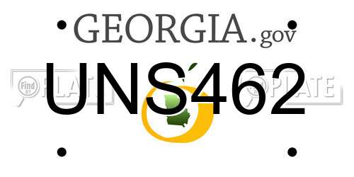 UNS462 Georgia License Plate