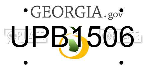 UPB1506 Georgia License Plate