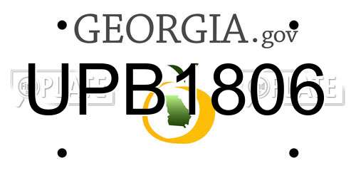 UPB1806 Georgia License Plate