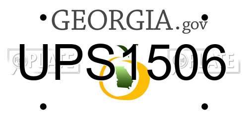 UPS1506 Georgia License Plate