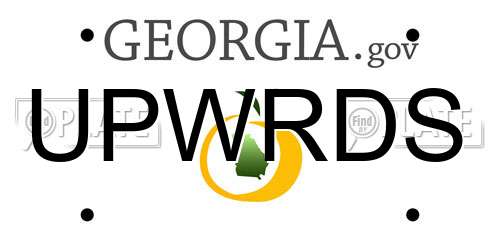 UPWRDS Georgia License Plate
