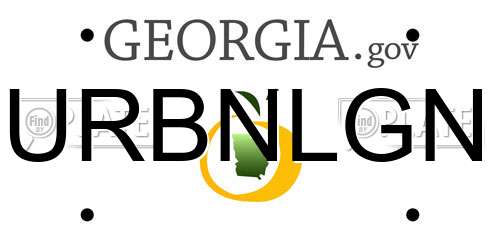 URBNLGN Georgia License Plate