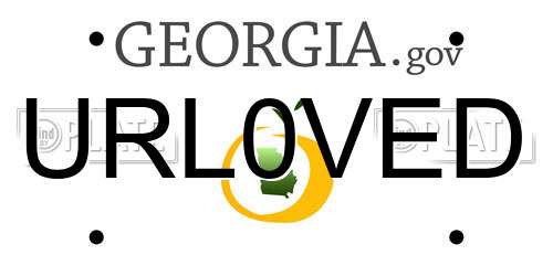 URL0VED Georgia License Plate