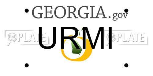 URMI Georgia License Plate